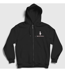 Presmono Unisex Siyah Angel Depeche Mode Fermuarlı Kapüşonlu Sweatshirt 139731tt