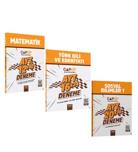 Çap Yayınları AYT Matematik Edebiyat ve Sosyal Bilimler Deneme Seti 3 Kitap
