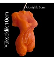 dekoratif aşkkraliçesi figürü mum (Turuncu)