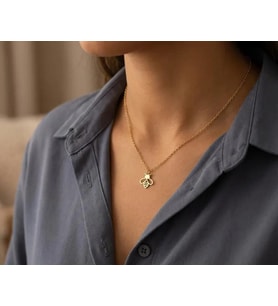 Minimal Arı Kolye 925K Gümüş (Gold)