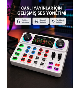 Podcast Karaoke Ve Sosyal Medya Yayınları İçin Ses Kartı