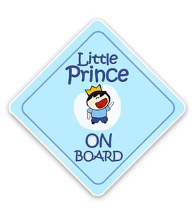 Arabada  Prens var Arabada Bebek Var Sticker Etiket 18CM