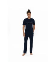 U.S. Polo Assn. Erkek Alt Üst Düğmeli Pijama Takımı (Lacivert)