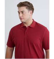 LCWAIKIKI Classic Bordo Büyük Beden Polo Yaka Pike Erkek Tişört