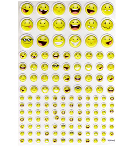 Sticker Kabartmalı A4 Boyutunda Stiker Defter, Planlayıcı Etiket-(lim543) - Komik Gülenyüz