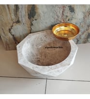 Bej Mermer Elmas Kesim Kurna