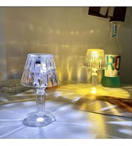12'li LED Kristal masa Lambası Projetor Akrilik Elmas Masa Lambası LED Gece Işıkları Obje Dekor