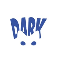 Dark Kedi Sticker 17x17 Cm Mavi