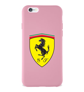 Apple iPhone 6 S Uyumlu Lansman Kılıf Ferrari Tasarımlı Altı Kapalı İçi Kadife Kaplı  Kapak (Şeffaf)