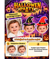 Pamuğum Atelier Kişiye Özel Fotoğraflı Hallowen Temalı Cupcake Süsü Bebek, Çocuk Pasta Süsü (6-12-18-24-30 Adet)