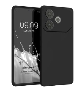 Microsonic Matte Silicone TECNO Pova 6 Kılıf Siyah