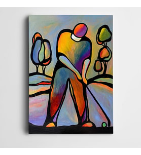 Golf Dekoratif Kanvas Tablo