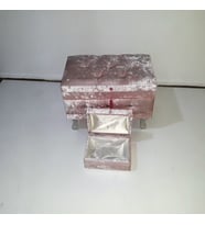 Çeyiz Sandık 12351 Kapitone KÜÇÜK Model 2li PEMBE Kadife Kumaş İçi tela El Yapım