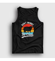 Presmono Unisex Siyah Don't Worry Be Capy Capybara Atlet 489831tt