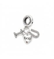 CM Jewelry I Love You Figürlü Çelik Charm