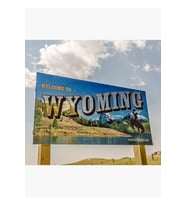 Wyoming Sign Tablo Ahşap Poster Dekoratifna Hoş Geldiniz