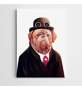 Buldog Modern Sanat Kanvas Tablo