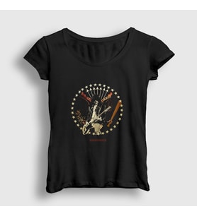 Presmono Kadın Siyah John Cummings Ramones T-Shirt 169721tt