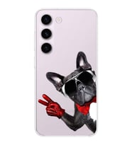 PrintiFy Samsung Galaxy S23 FE ile Uyumlu 1mm Slim Fit Köpek 2 050e Baskılı Şeffaf  Kılıf