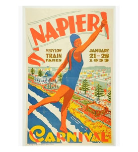 Napier Karnavalı Yeni Zelanda Seyahat Tablo Ahşap Poster Dekoratif