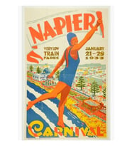 Napier Karnavalı Yeni Zelanda Seyahat Tablo Ahşap Poster Dekoratif