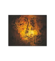 Ahşap Tablo Yüzüklerin Efendisi Orta Dünya Rohan Haritası (50x70 Cm Boyut)