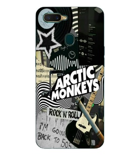 Oppo A5S/AX7/A12 Uyumlu Arctic Monkeys Kolaj Desenli Şeffaf Telefon Kılıfı
