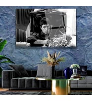 Saatli Al Pacino Cam Tablo