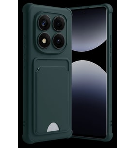 Pilelistore   Xiaomi Redmi Note 14 Pro 5G Kelvin Kartvizitli Silikon - Koyu Yeşil