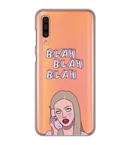 Samsung Galaxy A30S/A50/A50S Uyumlu Blah Blah Blah Mean Girls Desenli Şeffaf Telefon Kılıfı
