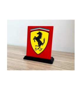 🐎 Ferrari Logolu Masa Dekoru – 3D Baskı Şıklığıyla Yarış Tutkunlarına Özel