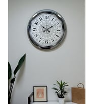 Asil Motif Krom 40 Cm Metal Duvar Saati