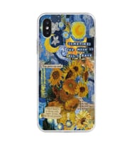 Iphone XSMAX Uyumlu Van Gogh Tasarımlı Şeffaf Telefon Kılıfı