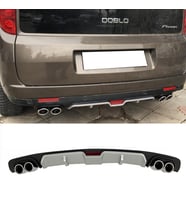 Fiat Doblo Gri Difüzör 4 Krom Egzoz Görünümlü Difizör Arka Ek Body Kit 2012 - 2015
