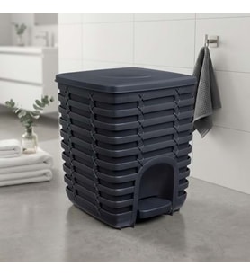 PALM KARE PEDALLI ÇÖP 9 LT ANTRASİT -100281