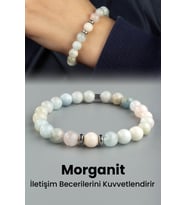 Morganit Doğal Taş Küre Kesim 8mm Bileklik