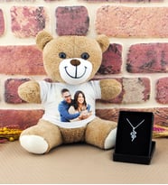 Kişiye Özel Peluş Ayıcık Ve Yılan  Kolye