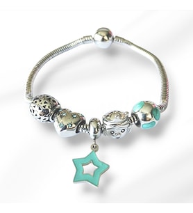 Princess Stars Charm Çelik Bileklik