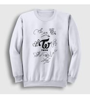 Presmono Unisex Beyaz Signs K-Pop Twice Sweatshirt 281769tt (Beyaz)