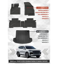 Chery Tiggo 8 Makyajlı 2025 ve Sonrası Uyumlu 4.5D Premium Havuzlu Oto Paspas ve Liner Bagaj Havuzu