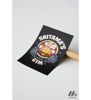 One Punch Man Saitama Gym Poster, Çerçevesiz Yüksek Kalite Duvar Afişi - Anime