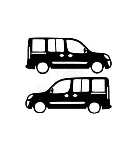 Fiat Doblo İçin Uyumlu Aksesuar Oto Cam Sticker Siyah 20*8 Cm