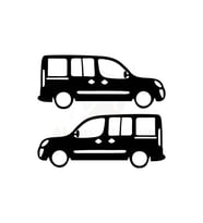 Fiat Doblo İçin Uyumlu Aksesuar Oto Cam Sticker Siyah 20*8 Cm