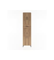 Hyperion Dolap 5 Raflı Tek Çekmeceli 4 Kapaklı 60x44x243 Çam-Çam