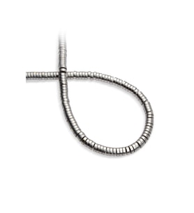 Hematit Doğal Taş Titanyum Yassı Daire Kesim 6x2mm Dizi