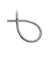 Hematit Doğal Taş Titanyum Yassı Daire Kesim 6x2mm Dizi