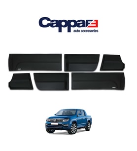 CAPPAFE Volkswagen Amarok Kapı Dodik Seti UV Katkılı (ABS) Mat Siyah 6 Parça 2012-2017