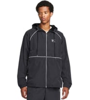 Nike Air Full-Zip Hooded Woven Loose Fit Jacket Erkek Kapüşonlu Reflektörlü Bol Keism Spor Ceket Siyah