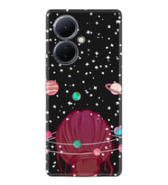 Vivo V29 Lite Kılıf Desenli Silikon Space Woman 1311
