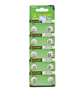 TIANQIU AG1 LR621/364 Alkalin 10'lu Düğme Pil (Karışık)